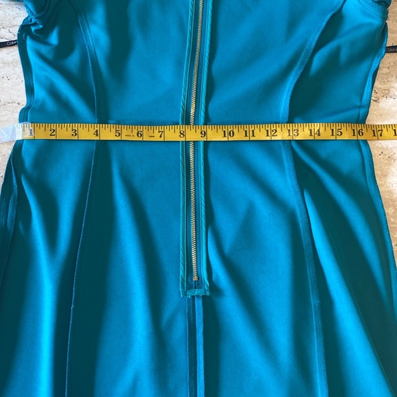 NWOT Calvin Klein Teal Dress, see measurements in photos below - Picture 8 of 13